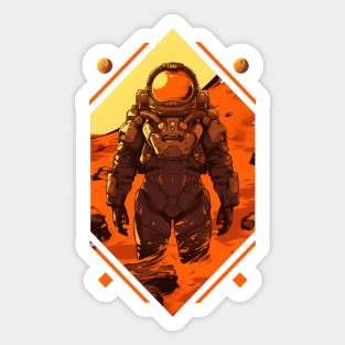 Martian Marine on the Red Planet - Scifi Sticker